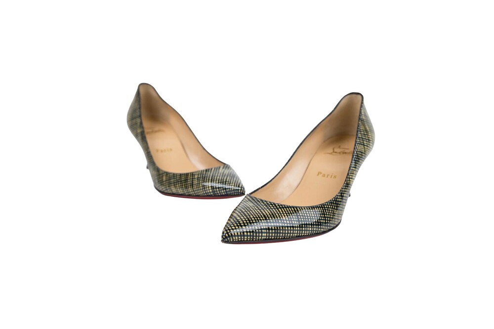 Christian Louboutin Multicolor Leather Kitten Heels Size 37